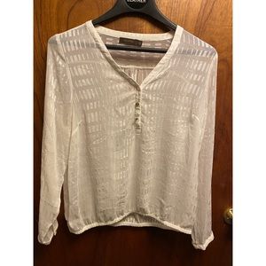 The Limited White Sheer Blouse